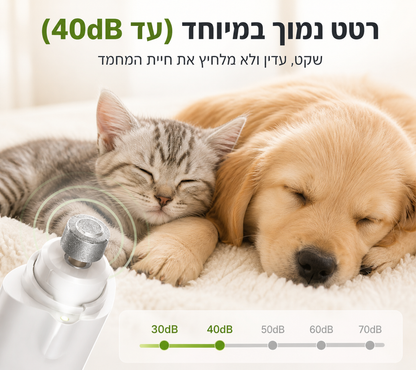קוצץ ציפורניים חשמלי לכלבים וחתולים